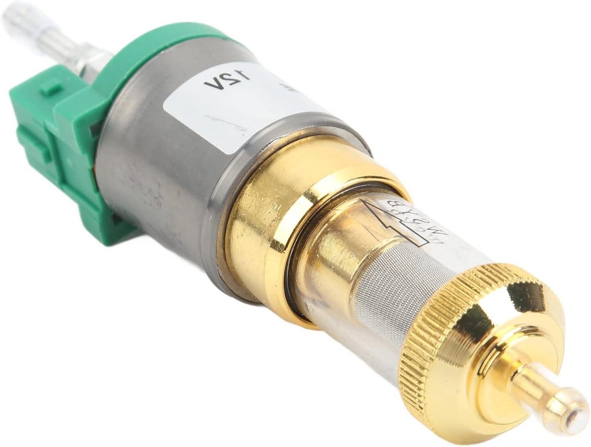Brandstofpomp Dieselverwarming - Brandstofdoseerpomp Meterpomp - Standverwarming Onderhoud - Dubbele Filtratie Transparant - 12V 22ml/1000 - Zilver