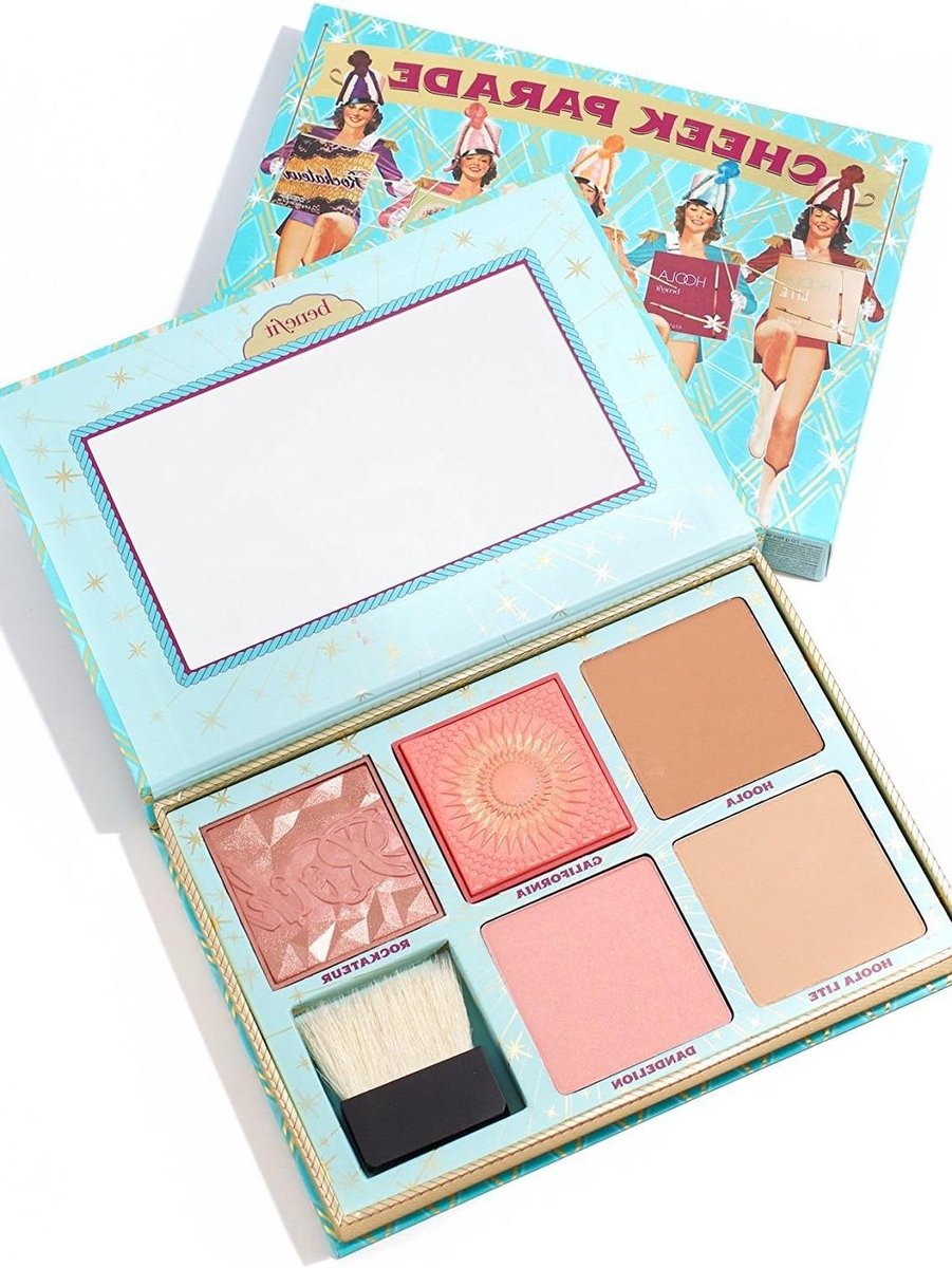 Make-up Palet - Blush Palette - Gezicht Kleuren - Vier Complementaire Tinten - 8 x 5 x 5 cm - Multicolor