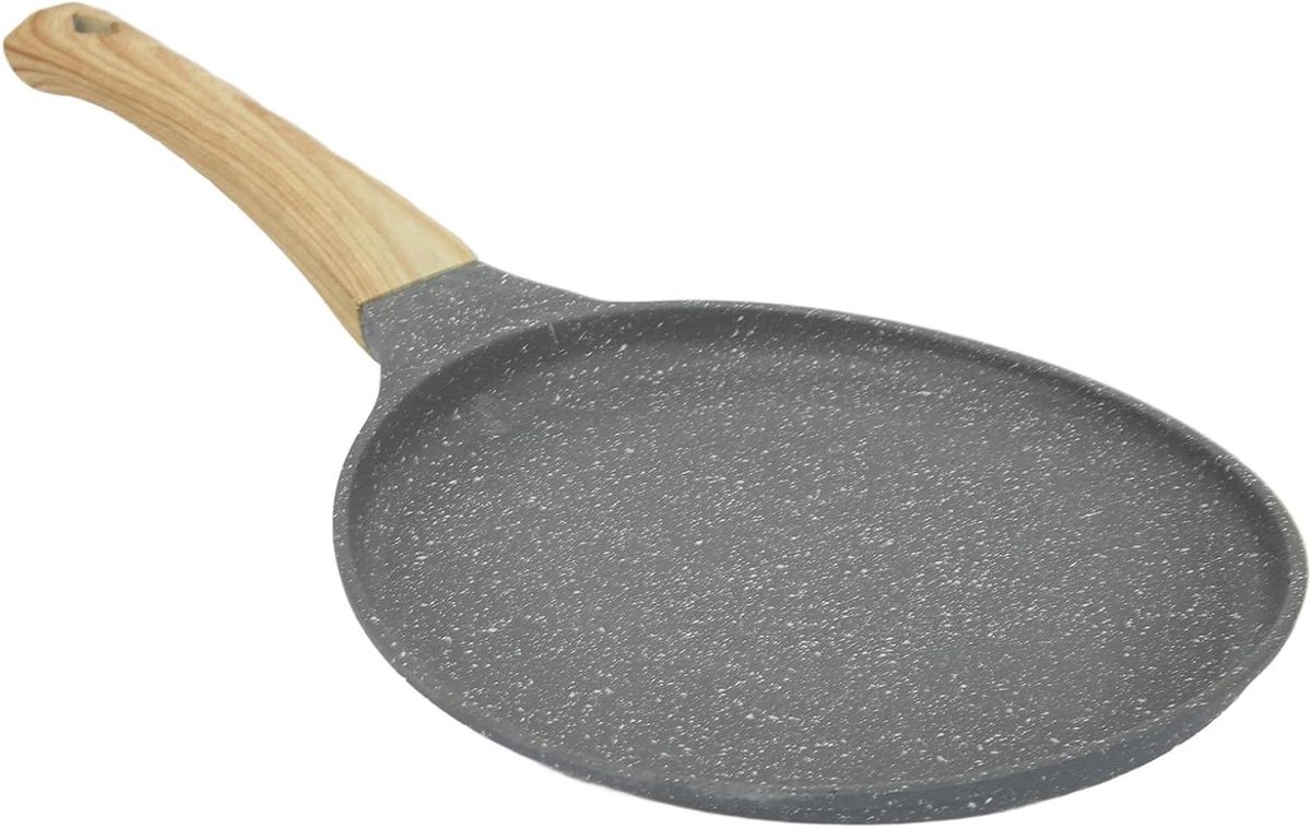 Crepe Pan - Dosa Pan Tortilla Pan - Pannenkoeken Bakken - Antiaanbaklaag - 28 cm - Zwart