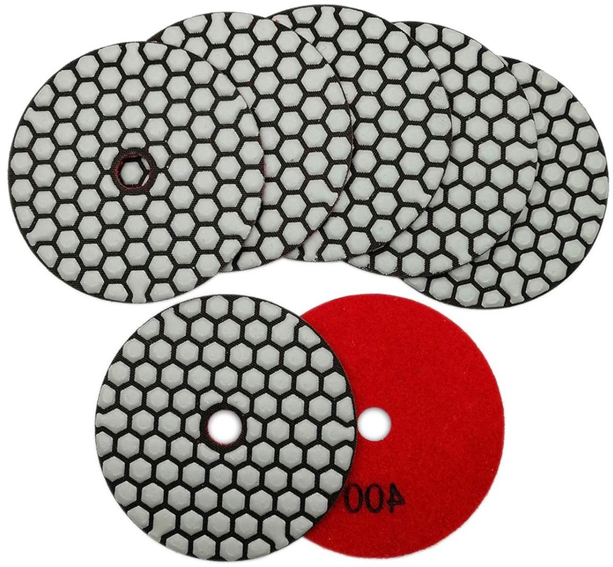 Droge Diamant Polijstschijven - Polijstpads Steen - Beton Polijsten - Flexibele Harsbinding - 100 MM - N.v.t.