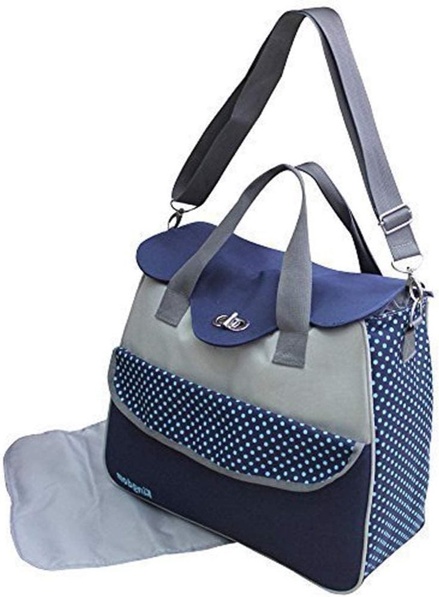 Luiertas Verzorgingstas - Babytas Draagtas - Babyverzorging Onderweg - Ruim Ontwerp - 40 x 30 x 20 cm - Blauw Bruin