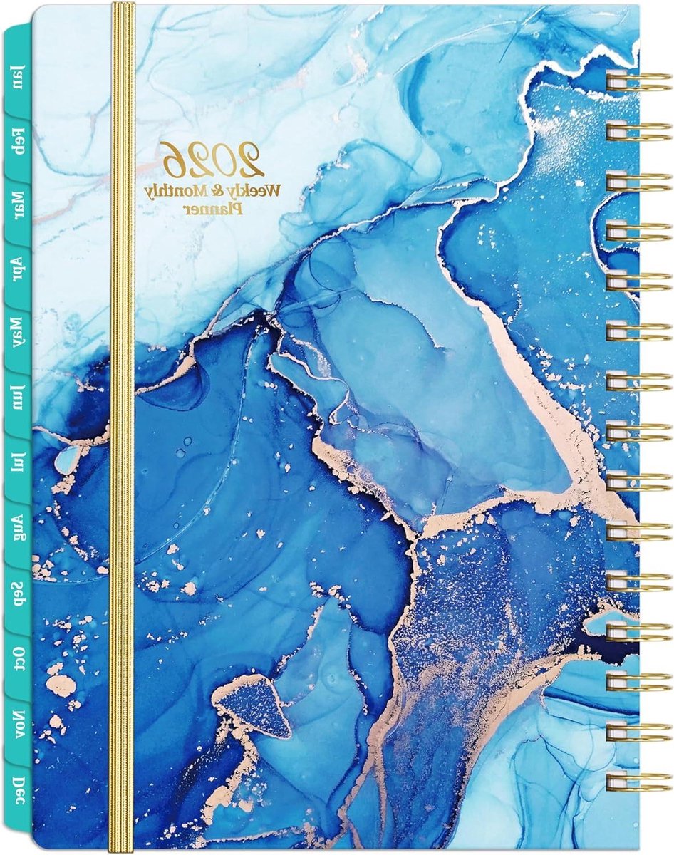 2025 Planner - Agenda 2025 Jaarplanner - Dagelijkse Planning - Wekelijks en Maandelijks - 21.5 x 16.3 cm - Blauw