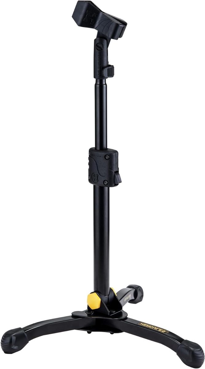 Microfoonstatief - Microfoon standaard - Muziek Optreden - Quik-N-EZ hoogteverstelling - 315-475 mm - Zwart
