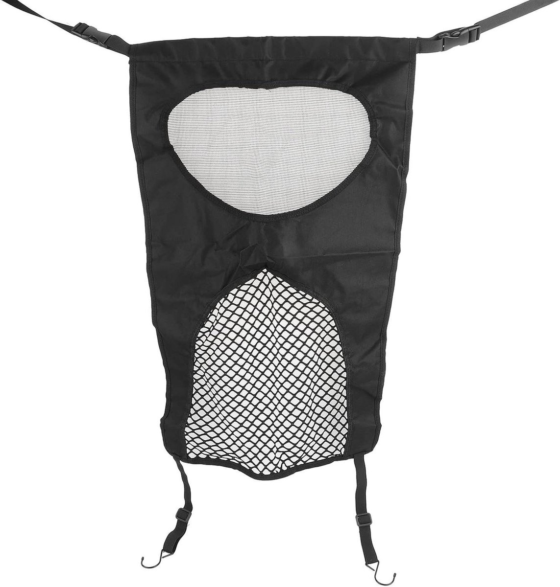 Honden Autonet Barrière - Hondenhok Auto - Veilig Rijden - Rekbaar Gaas Obstakel - 71 x 45 cm - Zwart