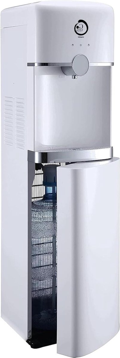 Waterdispenser - Waterkoeler Fontein - Direct Water Tappen - Opladen Vanaf Onderkant - 35 x 30 x 98 cm - Wit