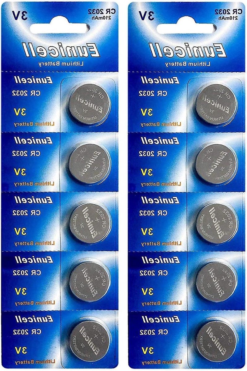 Lithium Knoopcel Batterijen - CR2032 Batterijen - Apparaten Voeden - Lange Levensduur - 3 Volt 210 mAh - Silver