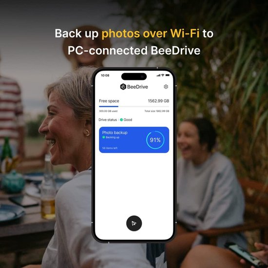 Persoonlijke Backup Hub - Draadloze Opslag - Bestanden Overzetten - Lokale Opslag Zonder Abonnement - 2 TB - Zwart — afbeelding 4