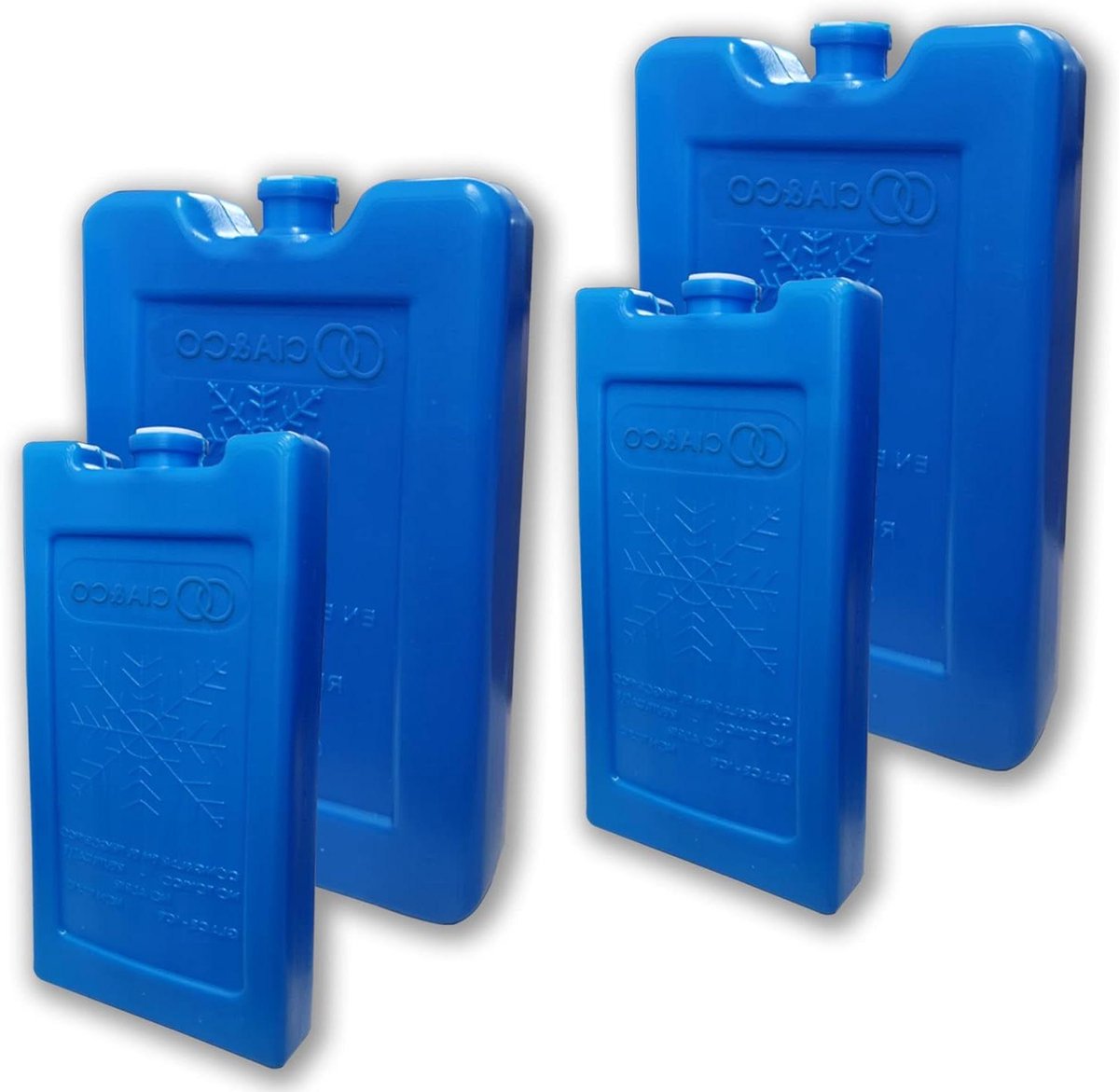 Koelaccu Set - Ijsblokken Koelbox - Eten Koel Houden - Twee Maten - 2 XL + 2 L - Blauw