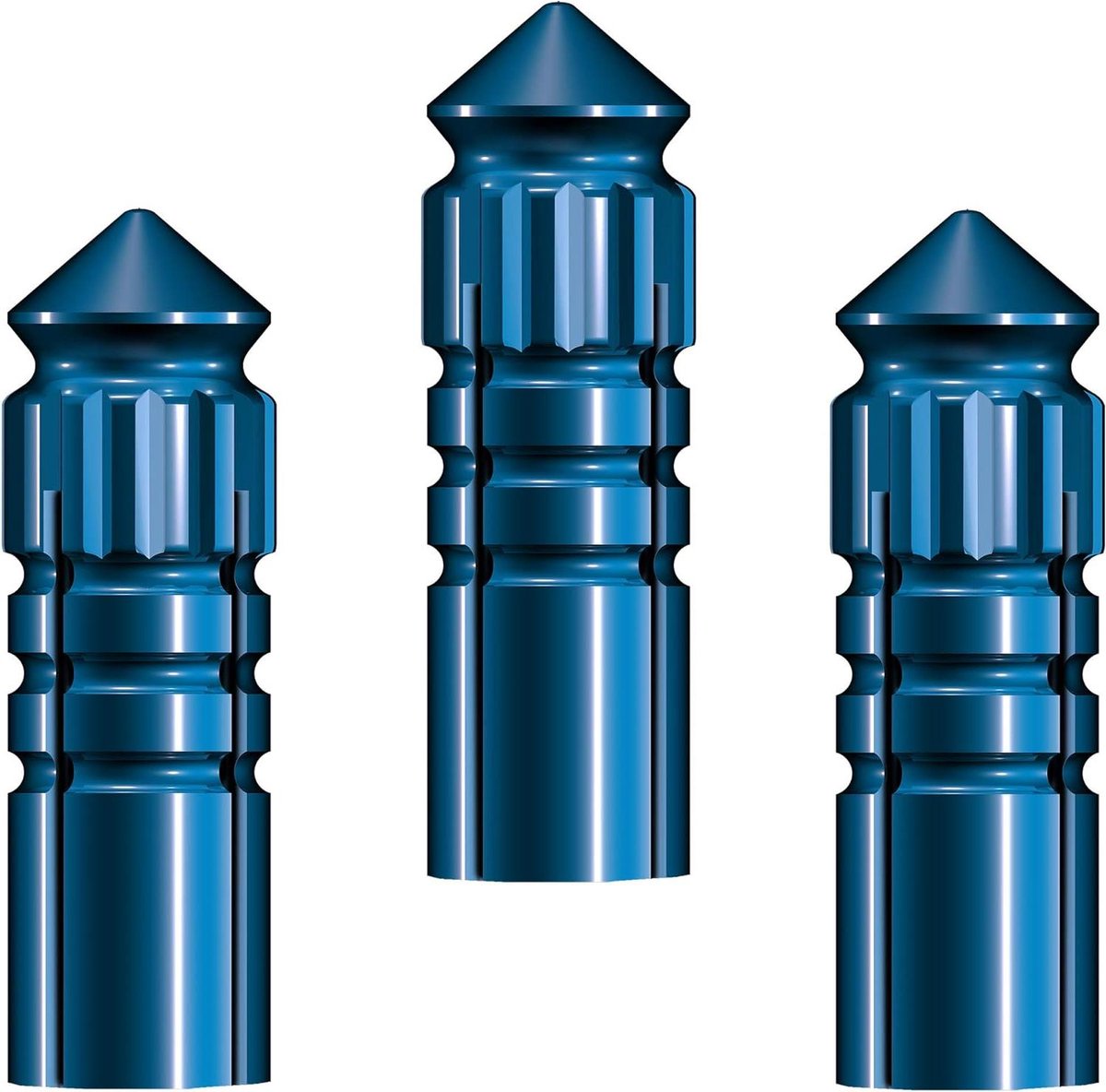 Dartpijlen Beschermhoes - Flight Protector - Dartpijlen Beschermen - Stijlvol Aluminium - 1 Set (3 stuks) - Donkerblauw