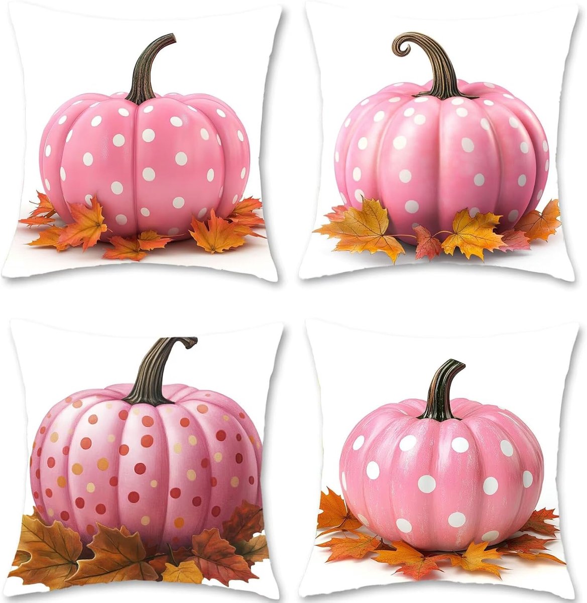 Kussensloop S1-407 cm, roze, set van 4 outdoor kussens, bankkussens, linnen, hoofdkussen, kussenhoezen, kuRbis kussenhoezen, dubbelzijdig bedrukt, voor decoratie, woonkamer, slaapkamer