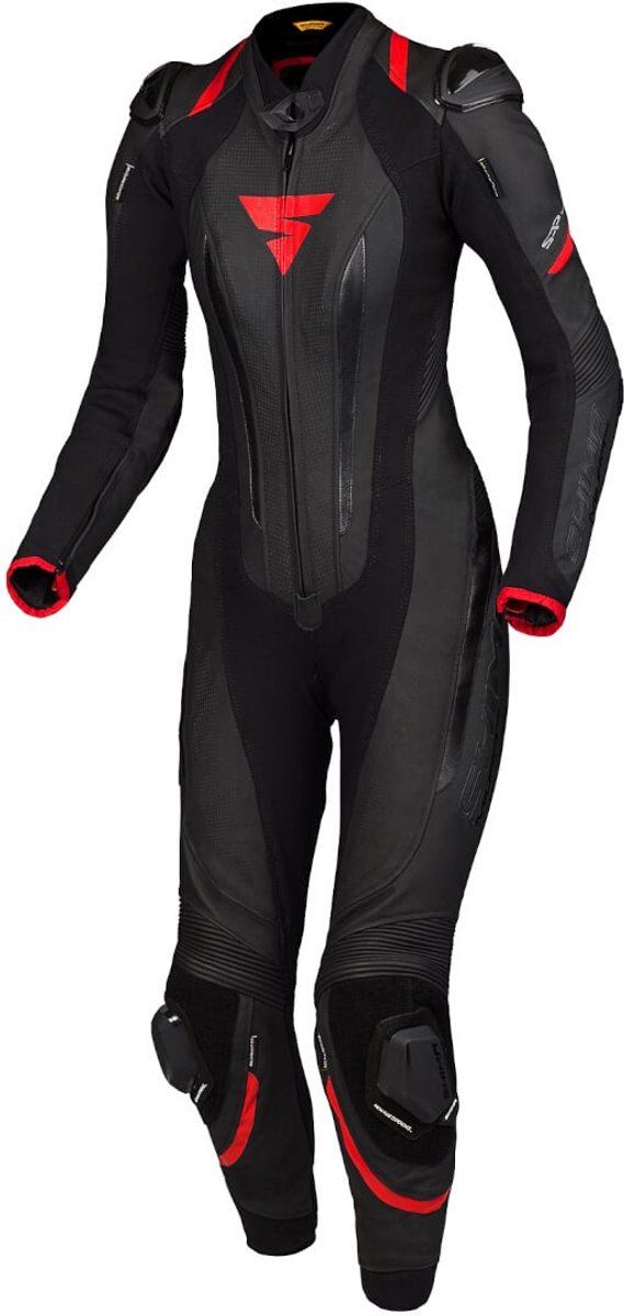 SHIMA Miura RS Dames Zwart Rood 1-Delig Motorpak - Racepak