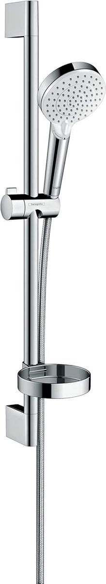 hansgrohe Crometta doucheset Vario met Unica'Croma glijstang 65 cm wit/chroom, 26553400