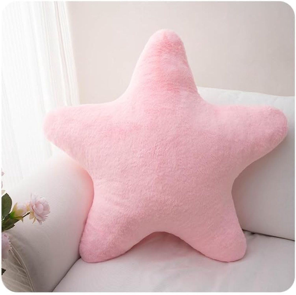 sterkussen voor kinderen, pluche kussen, zacht, wollig, stervorm, sierkussen, bankkussen, gevuld ster-sierkussen voor kinderkamer, slaapkamer, decoratie, woondecoratie, roze, 18