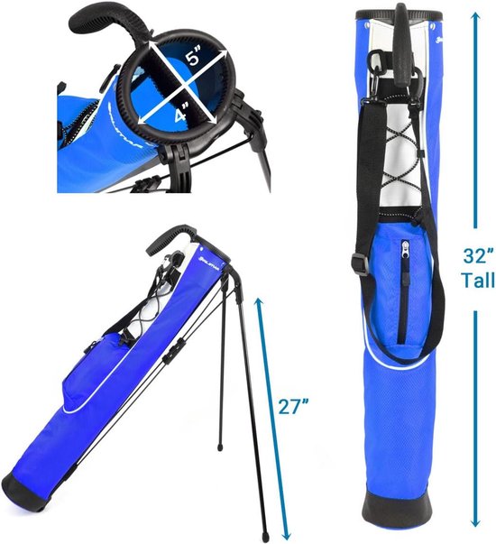 Golf Lichtgewicht Standtas - Golftas Draagtas - Golf Oefenen - Ultralicht Gewicht - 80 cm - Staalblauw — afbeelding 5