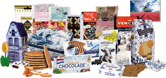 Holland pakket XL - Oud Hollands snoep - Stroopwafels - Speculaas - Hollandse souvenirs - Drop - Snoep pakket - Hollandse cadeautjes
