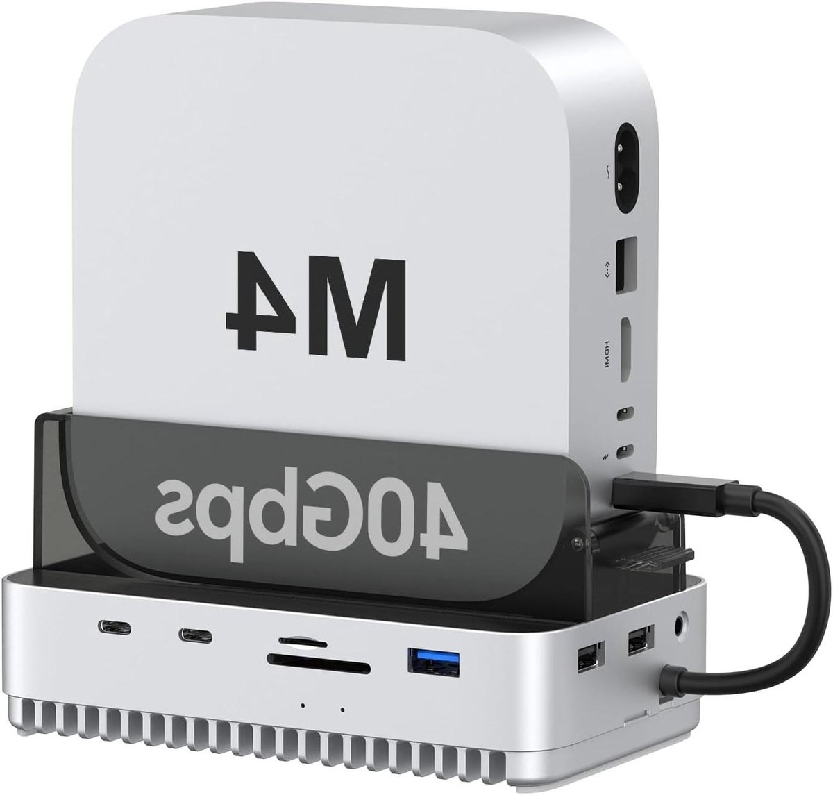 Stand Hub Dockingstation - Mac Mini Accessoire - Opslag Uitbreiden - NVMe SSD Behuizing