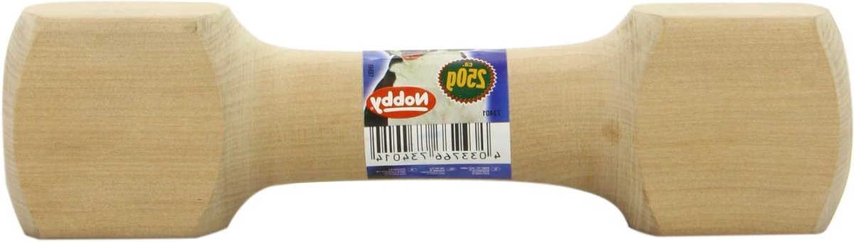 Apporteerhout Hond - Honden Speelgoed - Apporteren en Spelen - Van Natuurlijk Hout - ca. 250 gram - Bruin