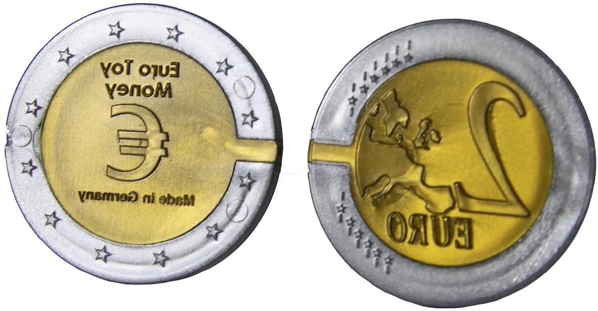 Speelgeld Munten - Nep Geld - Leren Rekenen - Gemaakt van Gerecycled Plastic - 100 stuks - Multicolour
