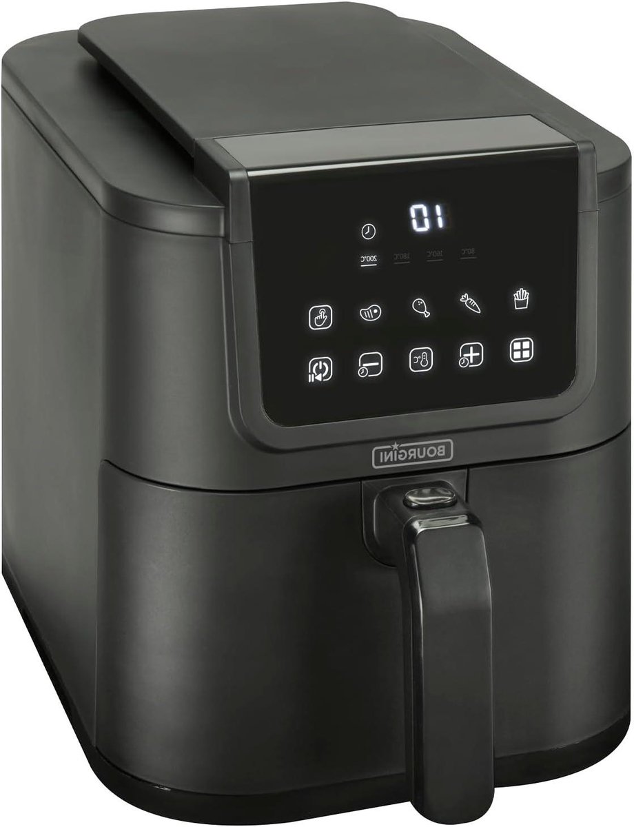 Airfryer XL - Heteluchtfriteuse Frituurpan - Gezond Frituren - Keramische Anti-aanbaklaag - 5 Liter - Zwart