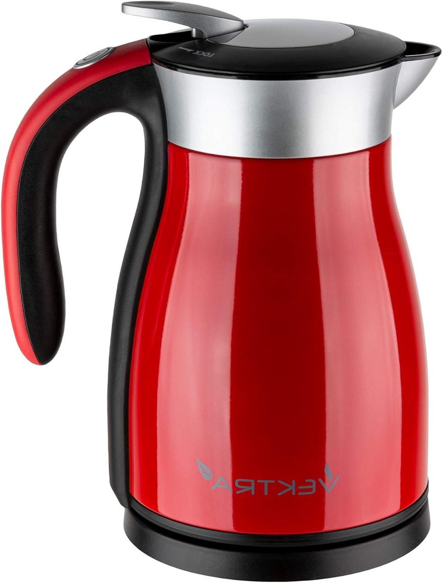 Vacuüm Waterkoker - Thermoskan Waterkoker - Warm Water Houden - Dubbelwandige Isolatie - 15 Liter - Rood