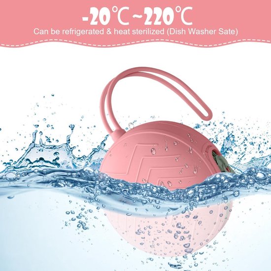 Fopspeenbox Siliconen - Speenhouder Opbergdoos - Baby Spullen Opbergen - Waterdicht BPA-Vrij - 21 cm - Roze — afbeelding 5