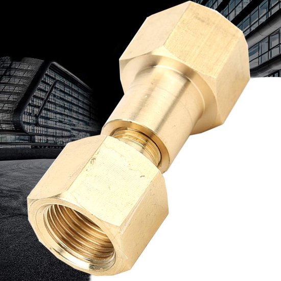 Fles Adapter - Regulator Adapter - Gas Regelen - Messing Constructie - 15 MPa - Goud — afbeelding 3
