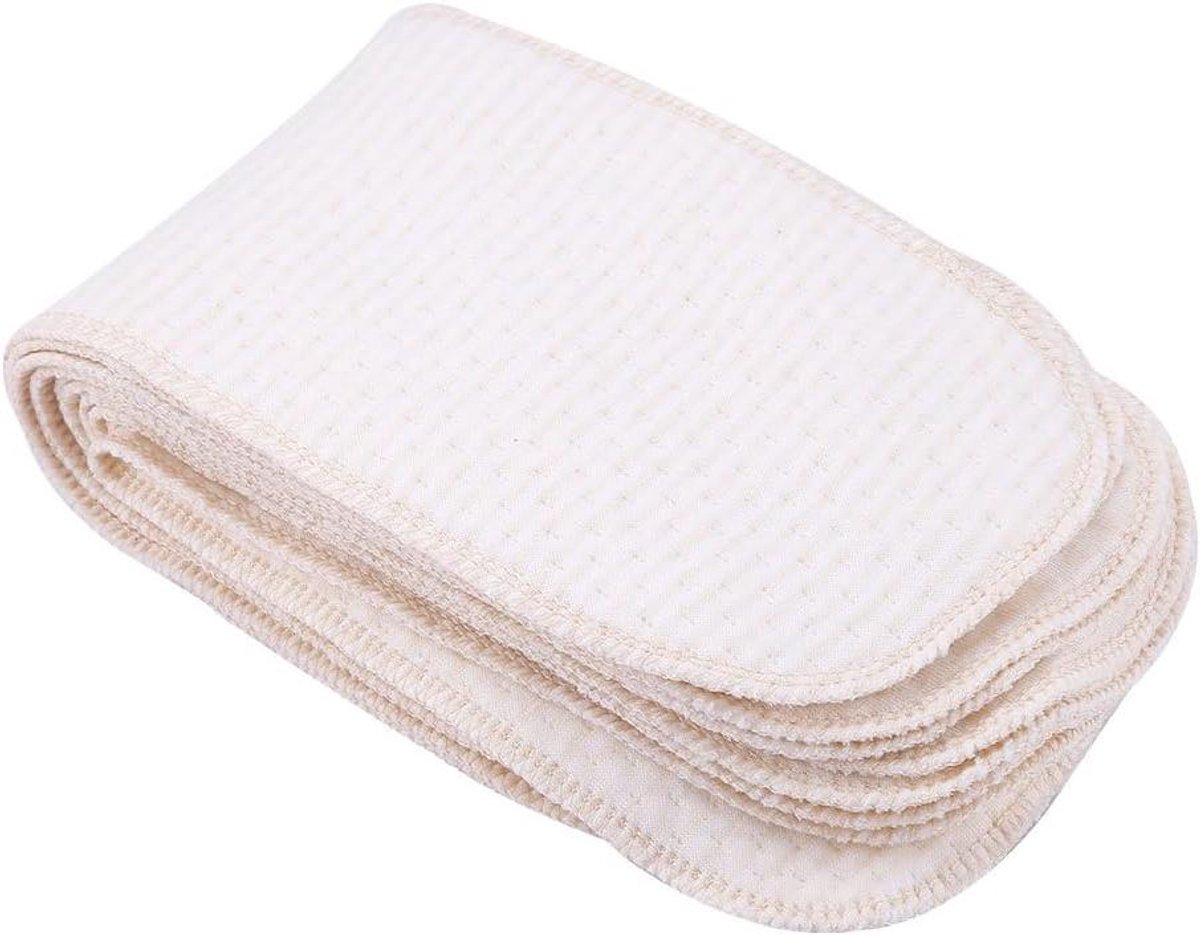 Babyluiers Katoen - Inleggers Herbruikbaar - Babyverzorging - Ademend 3-laags - 35 x 12 cm - Koffie