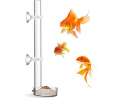 Acryl Garnalen Feeder - Aquarium Voerbuis - Aquarium Voeren - Gestroomlijnd Ontwerp - 20 cm - Transparant