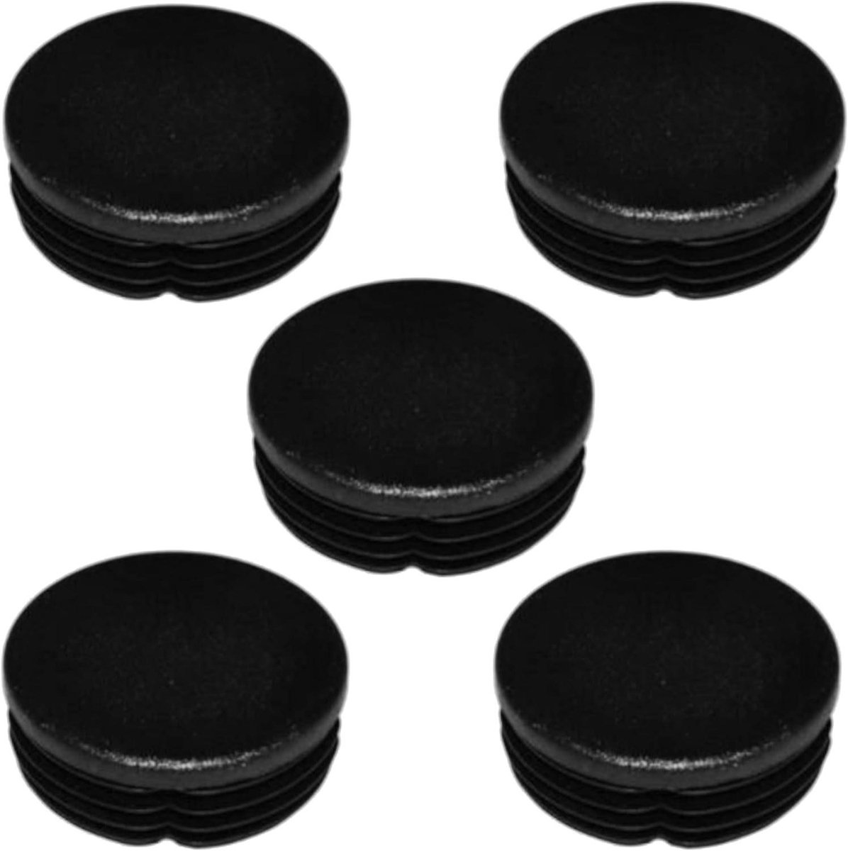 Ronde Buiskappen - Stopper Lamellen - Meubels Beschermen - Eenvoudige Montage - 5 Stuks - Zwart