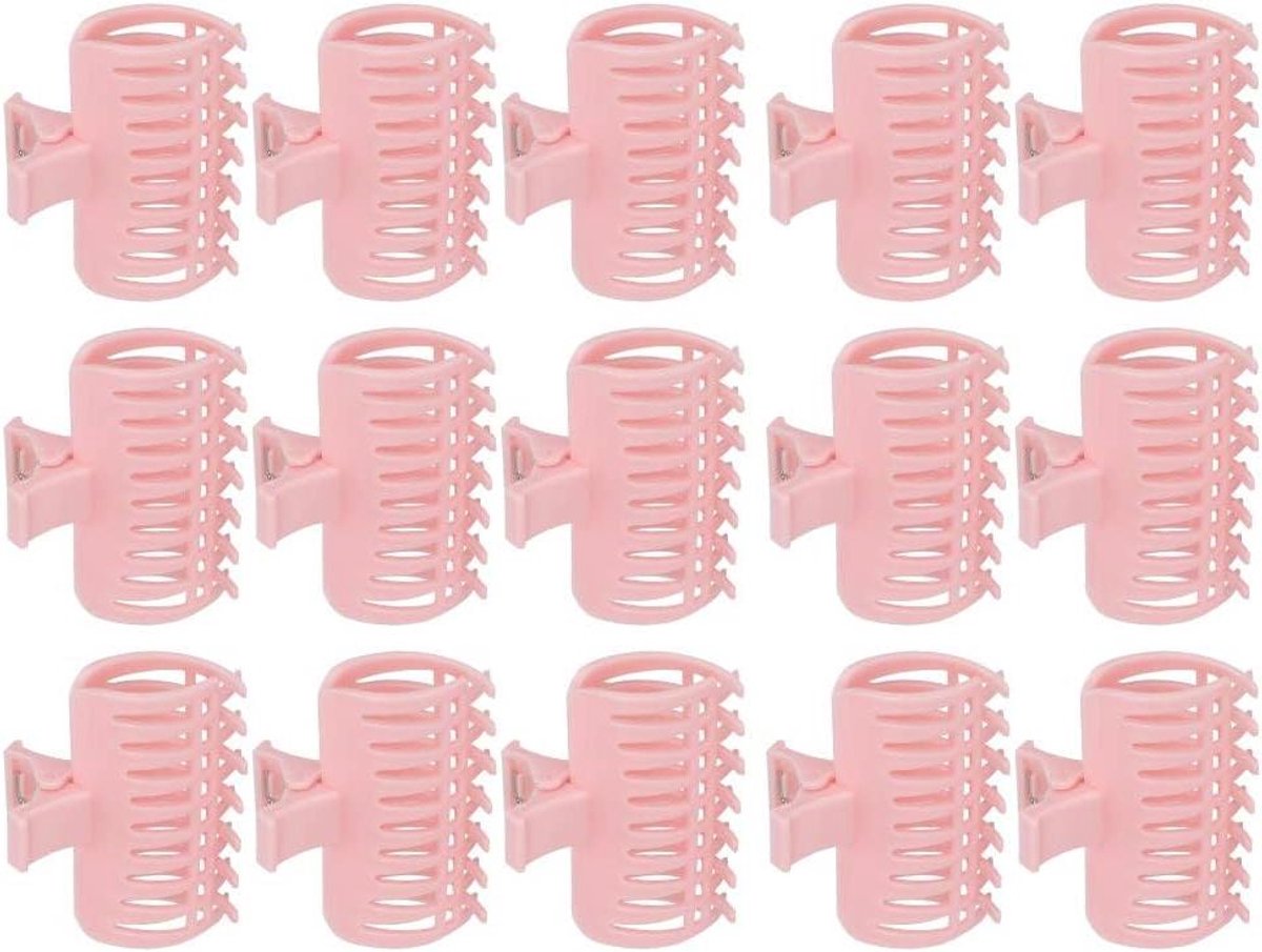 Haarclips - Krul Accessoires - Haar Stylen - Hittebestendig Plastic - 15 Stuks - Roze