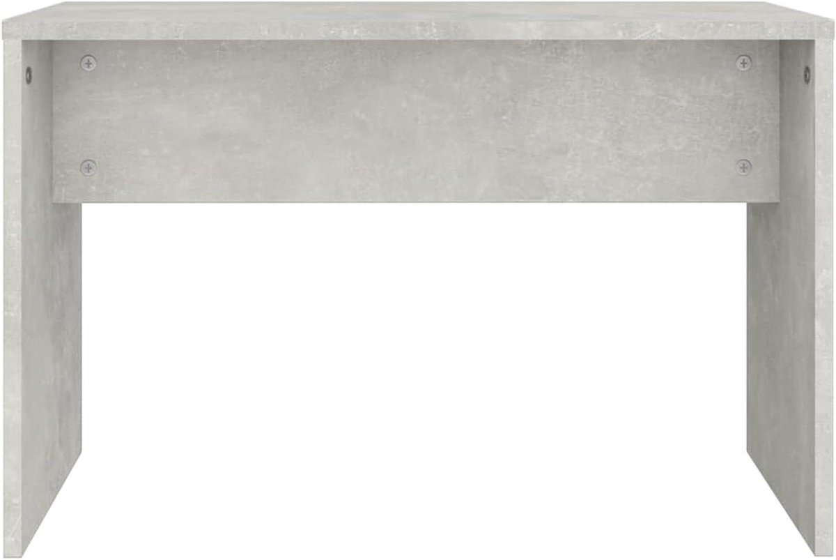 Make-up kruk - Voetenbankje - Klaarmaken voor de dag - Sterk en stabiel - 70x35x45 cm - Betongrijs