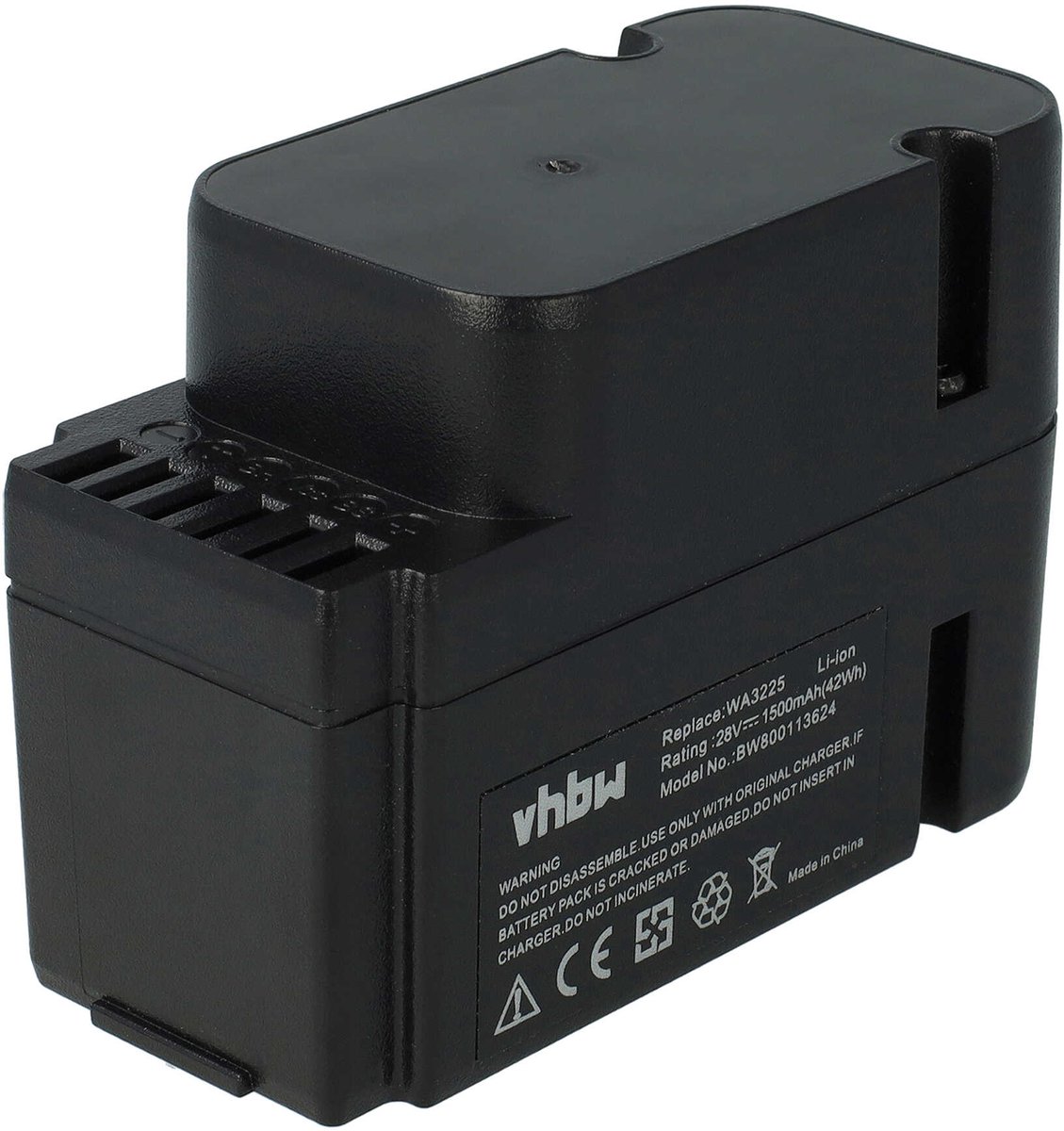 vhbw Vervangende accu voor Worx WA3226, WA3565, WA3225 grasmaaiers (1500mAh 28V Li-Ion)