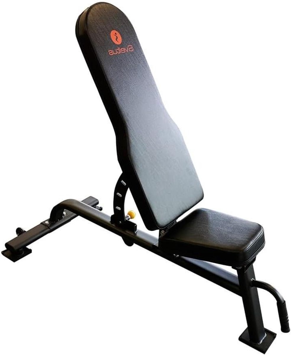 Trainingsbank - Fitness bank - Krachttraining thuis - 7 rugposities - 138 x 65 cm - Zwart