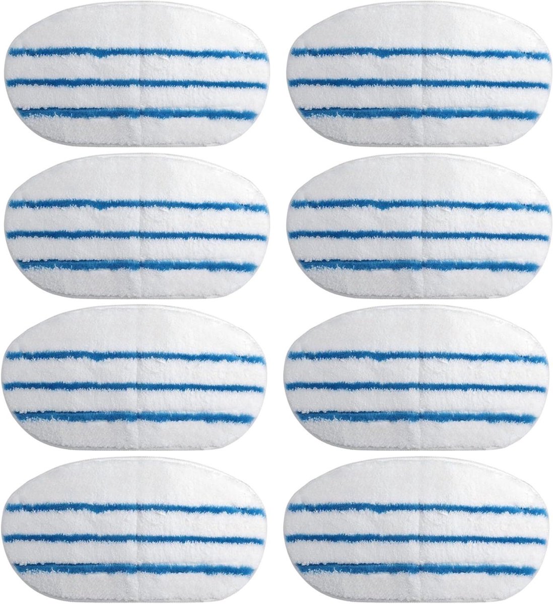 Stoomreiniger Pads - Microfiber Doeken - Vloeren Reinigen - Wasbaar & Herbruikbaar - 8 Stuks - Wit