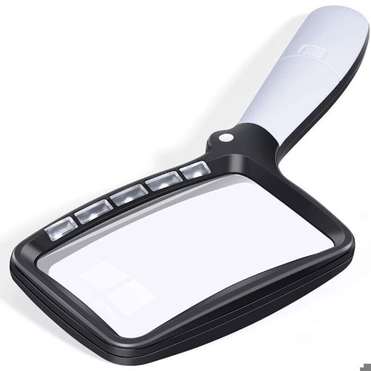 Opvouwbaar vergrootglas met verlichting, groot handvergrootglas, 3x vergroting, 5 instelbare helderheidsniveaus.