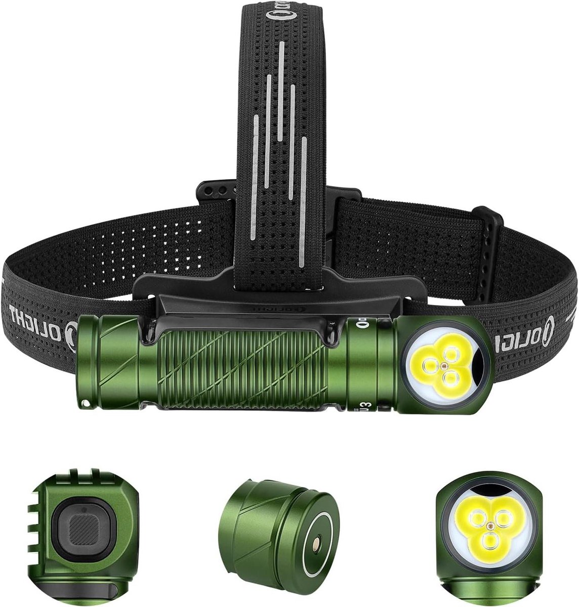 LED Hoofdlamp - Oplaadbare Lamp - Outdoor Activiteiten - 3000 Lumen Super Helder - 150 Gram - Groen