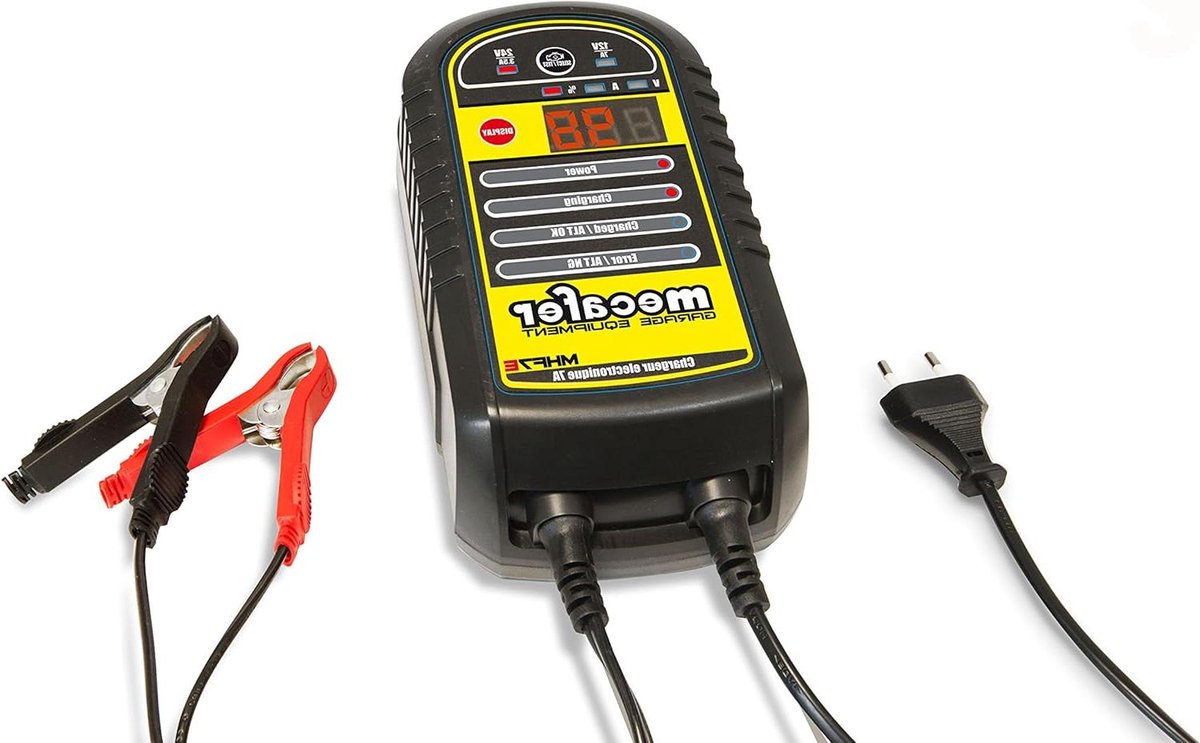 Elektronische Acculader - Batterijlader - Voertuig Onderhoud - 8 Laadstanden - 7 A - Zwart