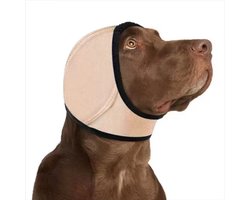 Oorbeschermer Hond - Honden Oorkappen - Hondenhoofdbedekking - Geluidsdemping - Rustgevende Hoofdband - Hondenoorbeschermer - Oorkappen Voor Honden - Maat S - Geschikt Voor Onweersbuien of Lawaaierige Feesten - Lichtbruin