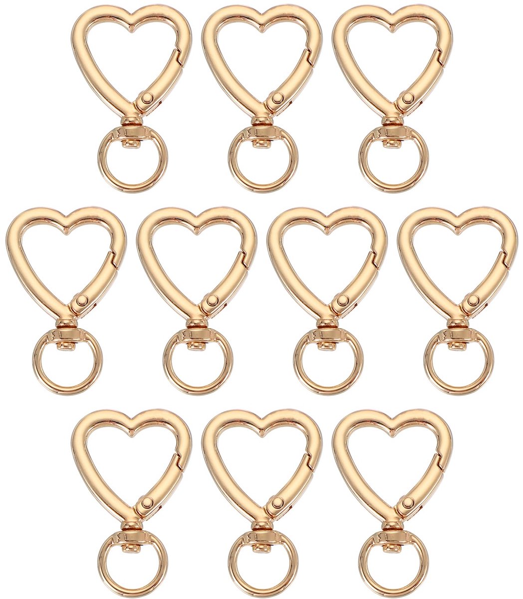 Kleine Hart Sleutelhanger Clip, Kleine Hart Swivel Sleutelhanger Snap Haak Clip Zinklegering Trigger Lente Gesp