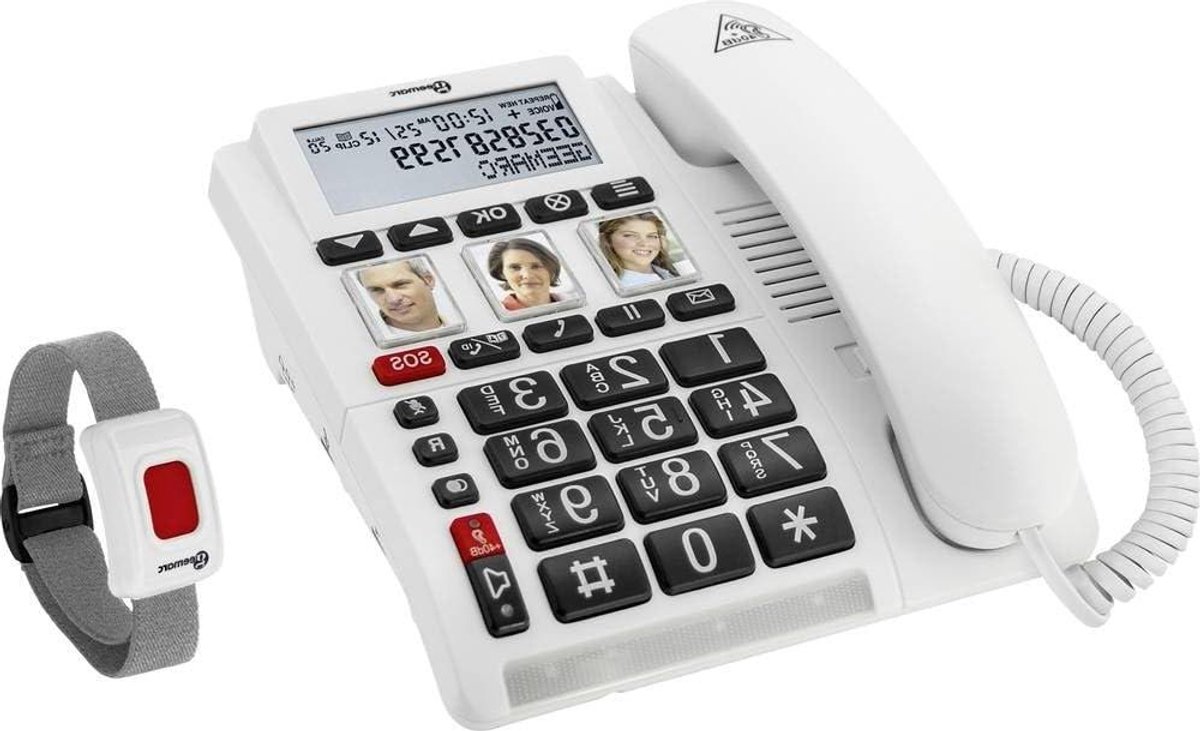 Draadloze Telefoon - Seniorentelefoon Noodtelefoon - Veilig Bellen - Versterkt Volume - Niet gespecificeerd - Wit