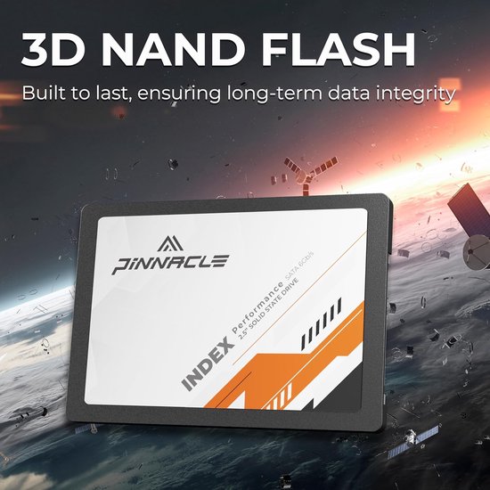 Interne SSD - Solid State Drive - Computer Opslag - 3D NAND QLC - 256 GB - Oranje — afbeelding 3