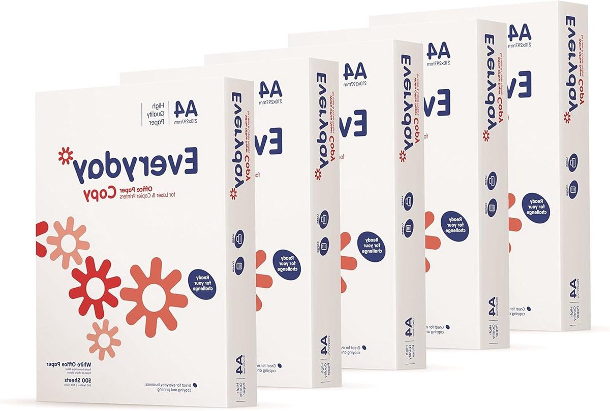 Witte Kantoor Printerpapier A4 80g - Voordeelverpakking 5 Pakken