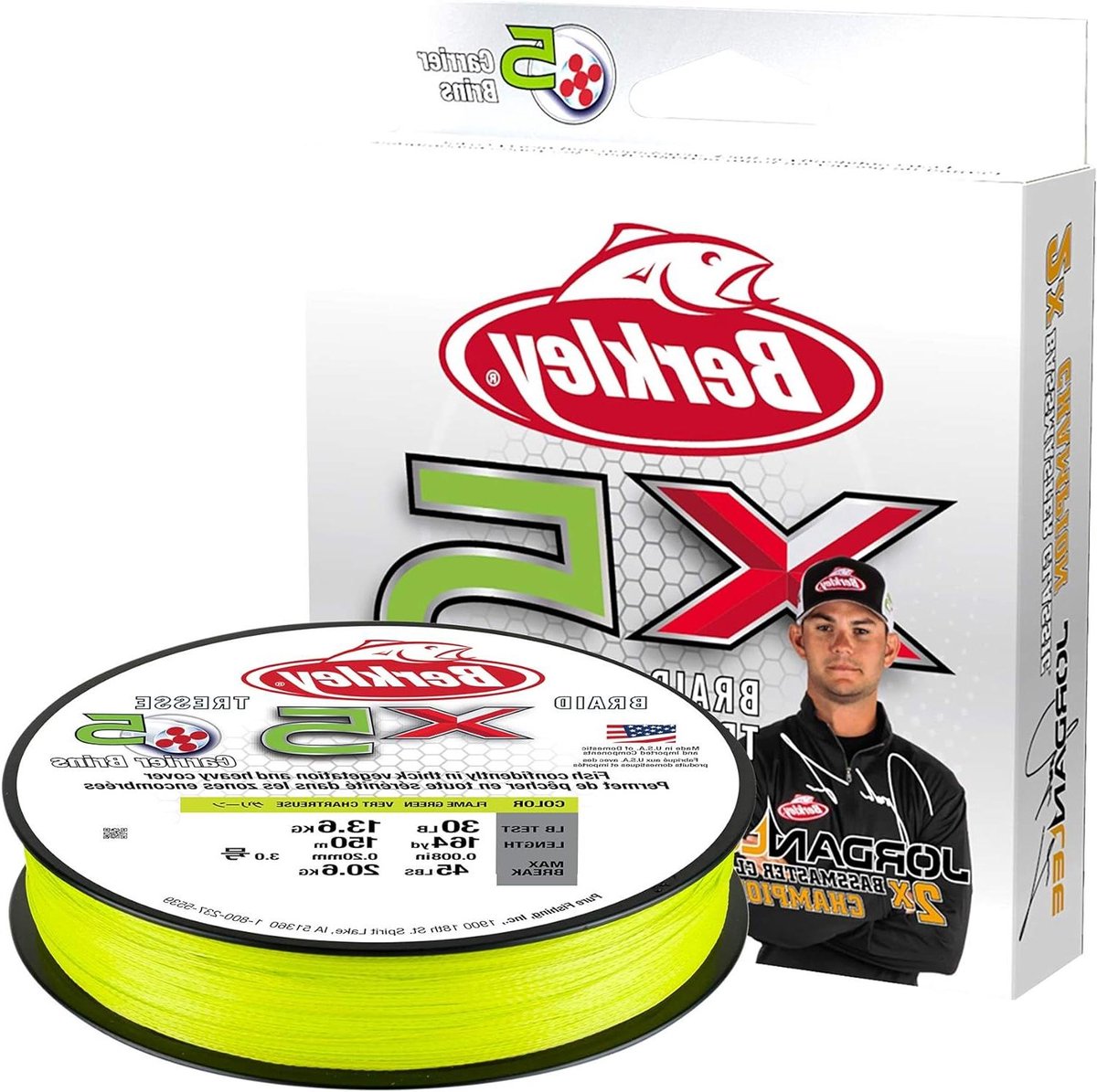 Berkley Jordan Lee x5 Braid Vislijn (Pro ontworpen)