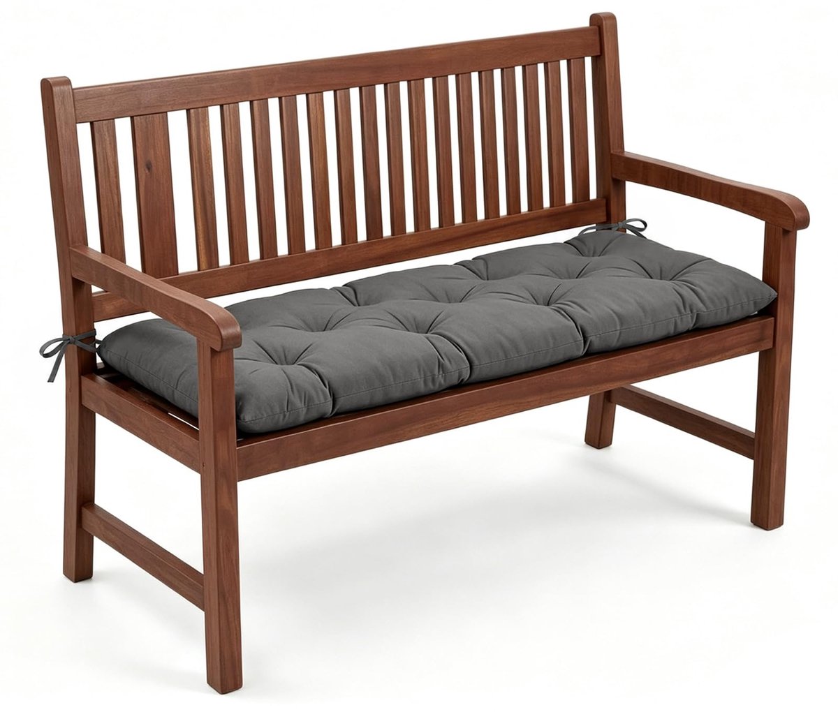 Bankkussen, stoelkussen, 100x50 cm, waterdicht zitkussen voor tuinbank, zitbank en schommelbank, voor binnen en buiten, tuinmeubelen (donkergrijs, 120 x 50 x 10 cm)