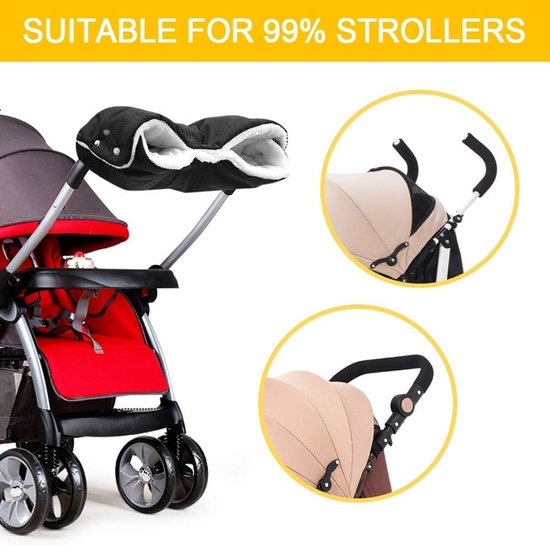 Universele Handwarmer voor Kinderwagen en Buggy - Waterdicht en Warm van Merkloos — afbeelding 3