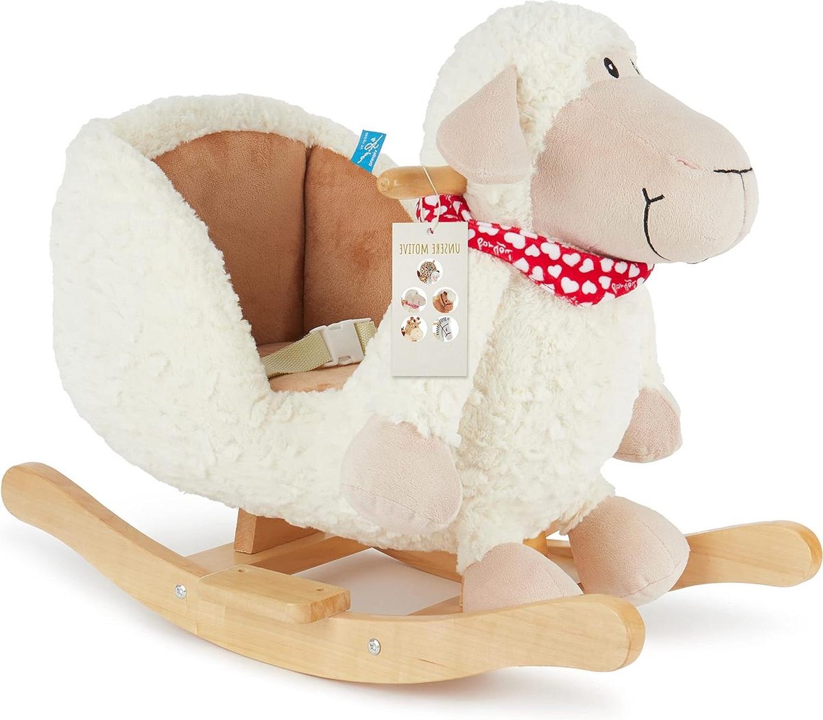Knuffel Schommel - Schommeldier Baby - Baby Ontwikkeling - Zachte Pluche Vorm - 61 x 33 x 48 cm