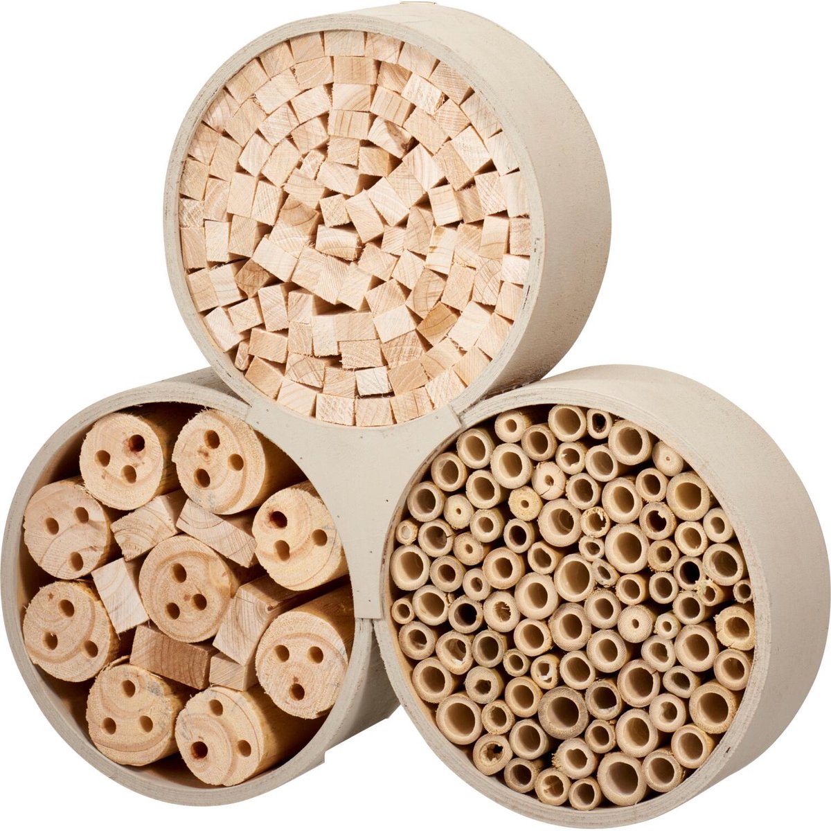 Pro Garden Insectenhotel Bugsy - hout - naturel/beige - 30 x 6 x 28 cm - bijenhotel / Insectenhuis