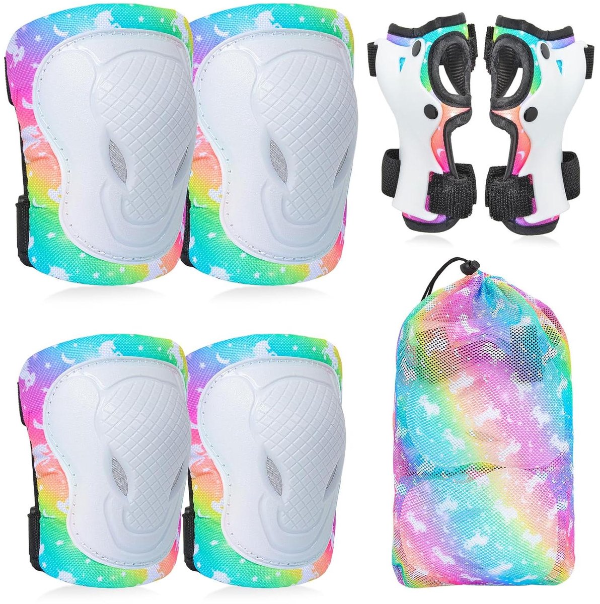 Kinder Beschermset - Veiligheidspads - Sport Activiteiten - 7 Delige Set - 3-8 Jaar - Meisjes Ontwerp
