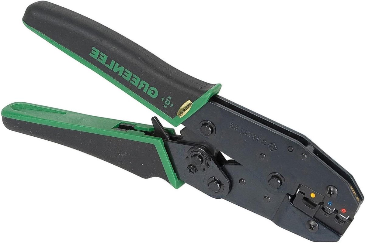 Krimptang Set - Handgereedschap - Elektrische Werkzaamheden - Ratelsysteem Nauwkeurig - 22-10 AWG - Groen