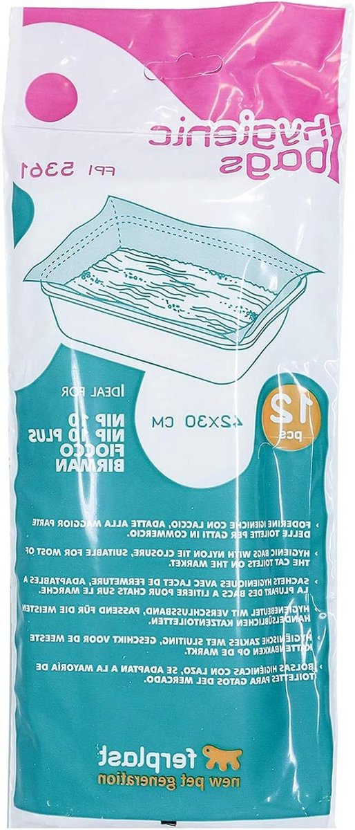 Kattenbakzakken - Hygiëne zakken - Kattenbak reinigen - Set van 12 - 43x30 cm - Onbekend